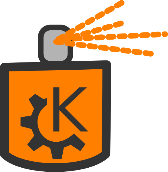 Orange Spray - Clip Art (582x595)