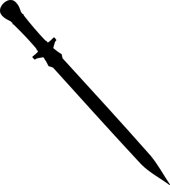 Black Sword Clipart (552x600)
