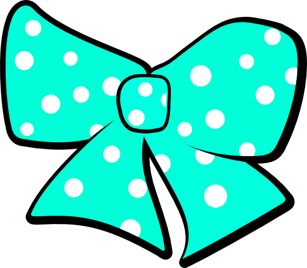 Teal Bow Clip Art (600x524)