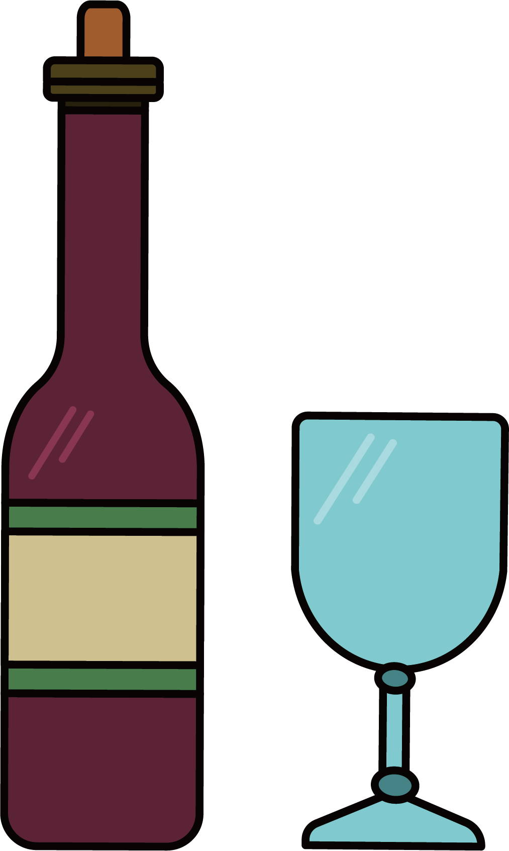 Wine Bottle Euclidean Vector Transparency And Translucency - Vector Graphics (1013x1693)