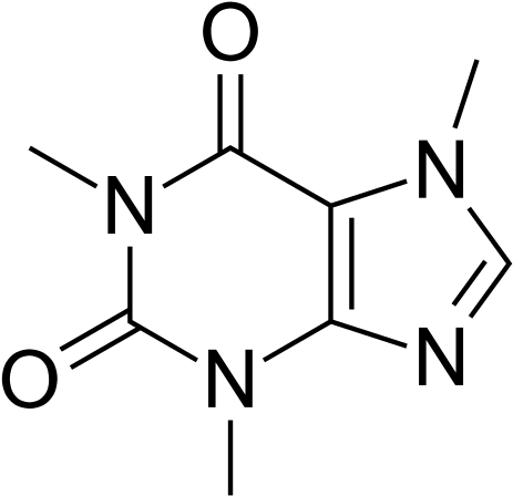Caffeine Structure - Svg - Caffeine Structure (512x497)