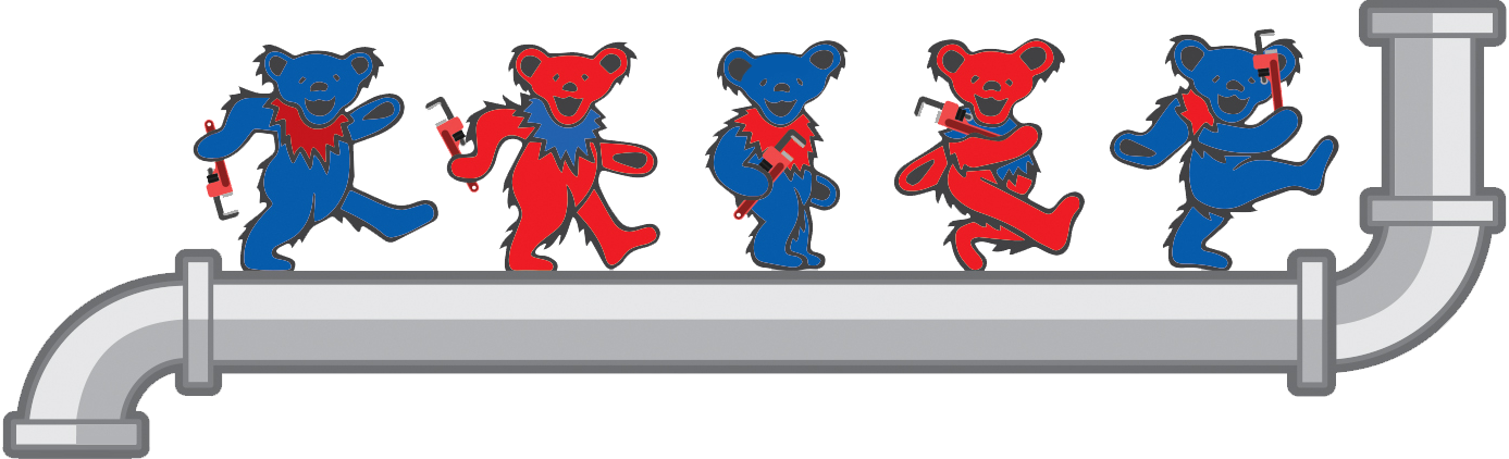 Grateful Plumber Dancing Bears - Grateful Dead Dancing Bears (1387x422)