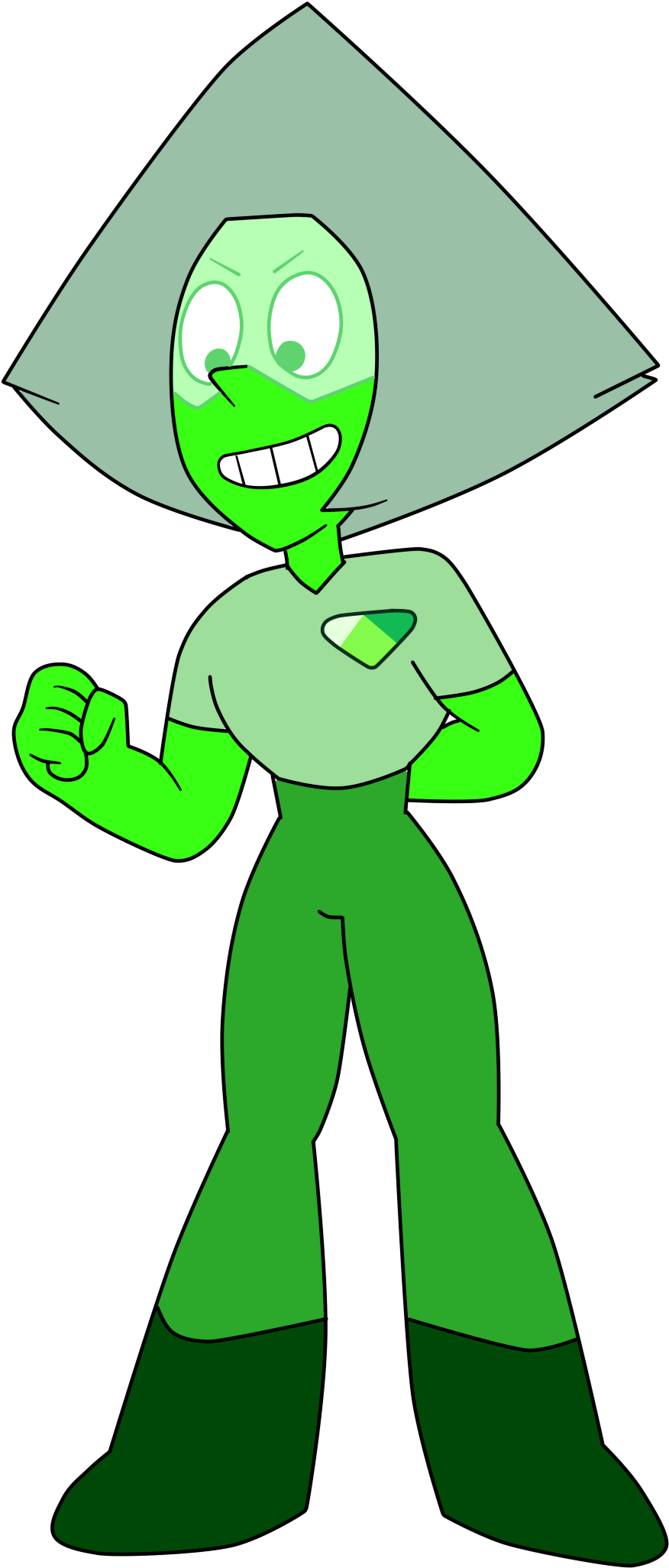 Peridot Chest Gem 2 - Cartoon (1740x2441)
