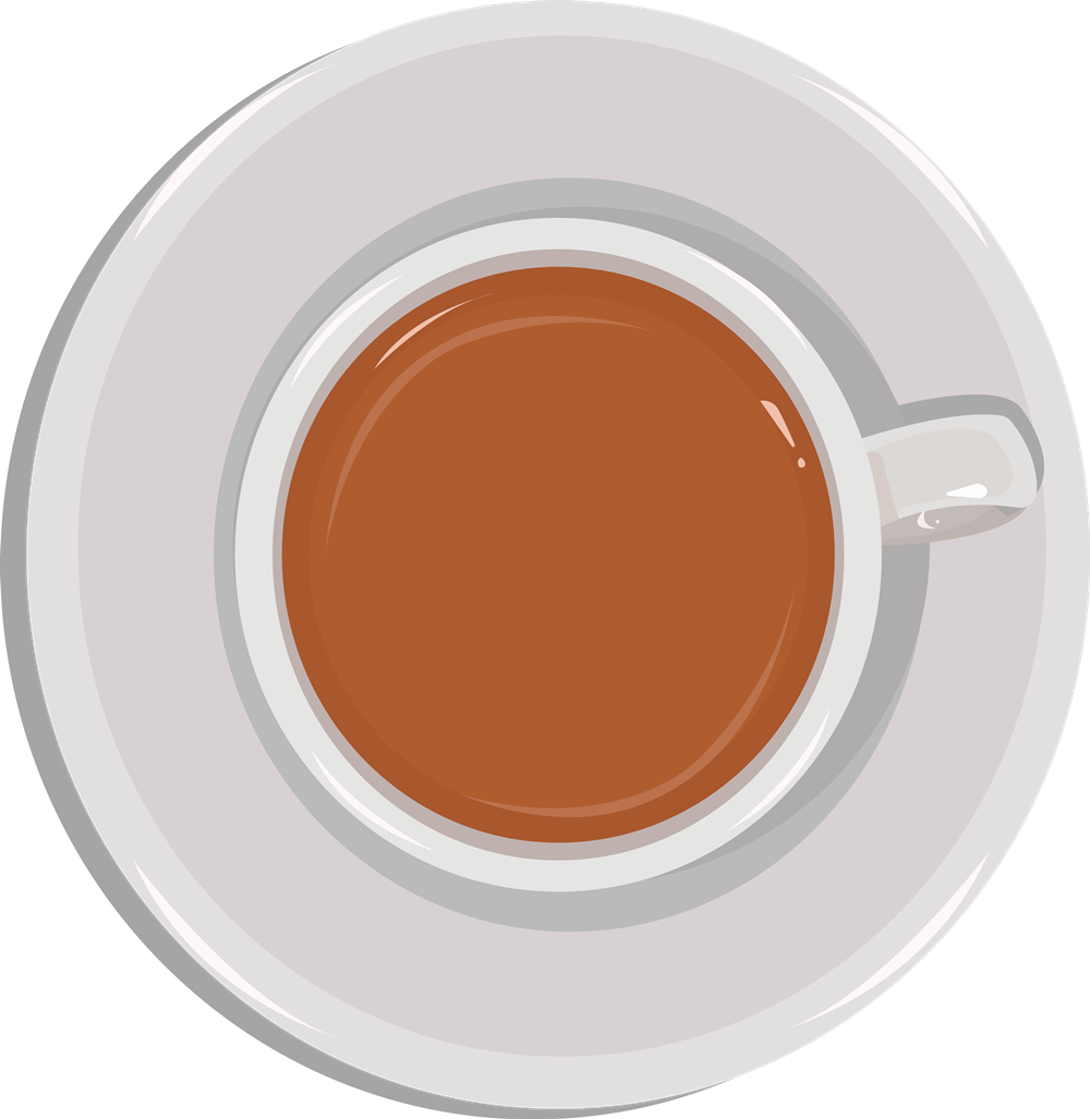 Teacup Clipart Top View - Circle (1000x1027)