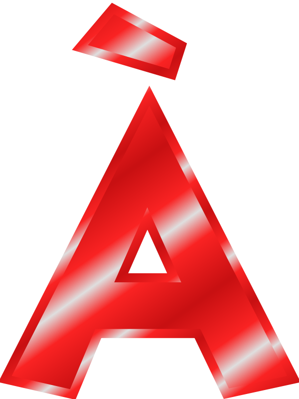 Letter A In Red (600x800)