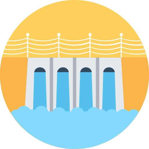 Dam Free Icon - Hydropower Icon (512x512)