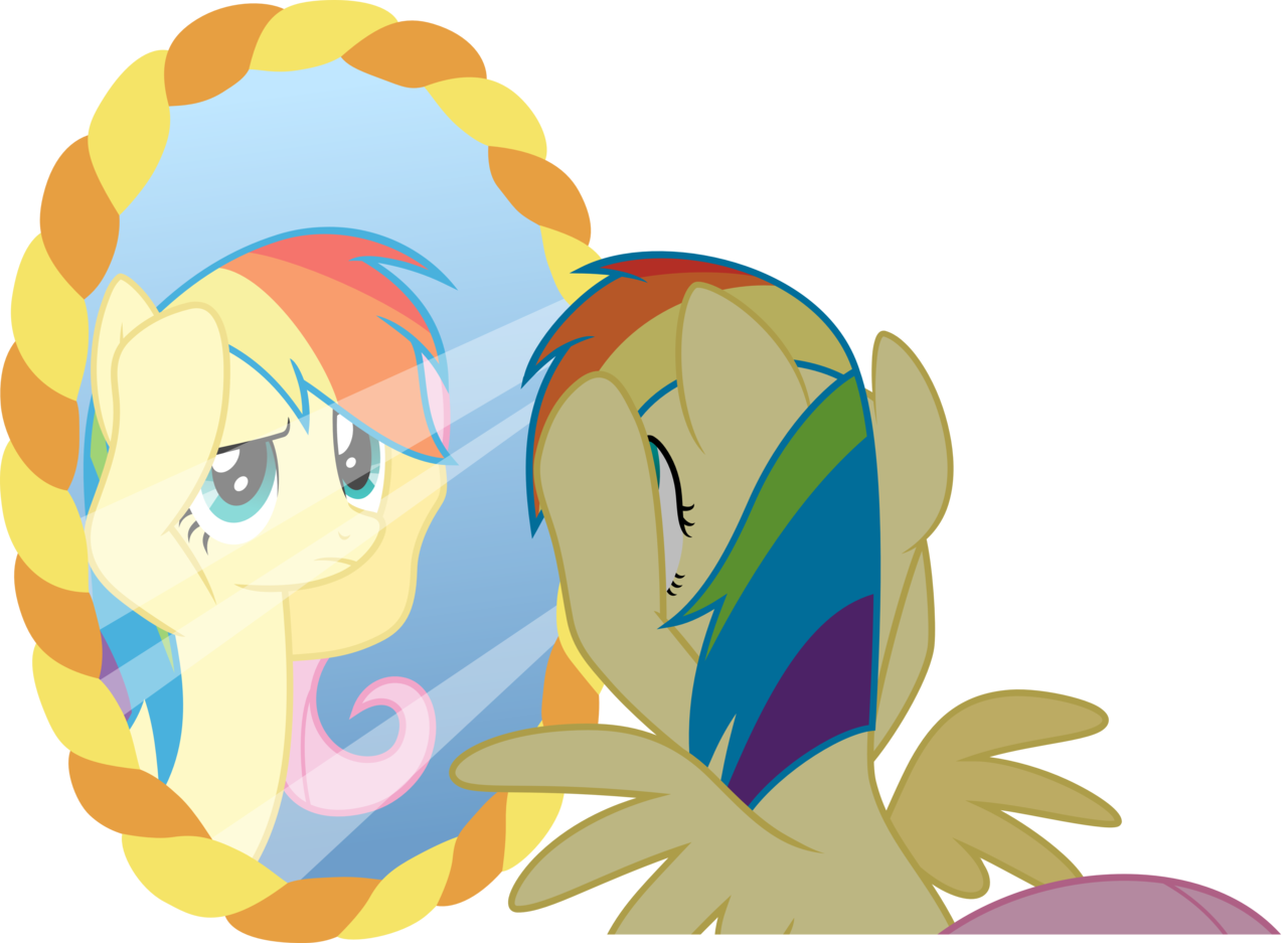Plsim, Fluttershy, Magic Duel, Mirror, Reflection, - Illustration (1280x937)
