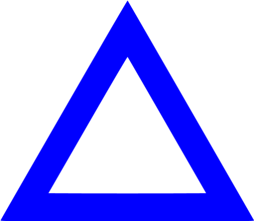 Triangle Clipart Blue - Dark Blue Triangle Shape (512x512)