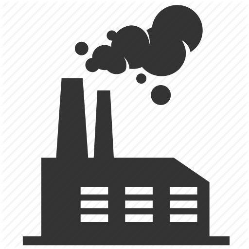 Factory Silhouette Vector Icons - Industry (512x512)