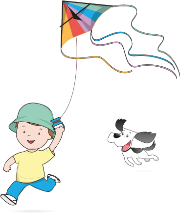 Boy And Kite - Kite (383x440)