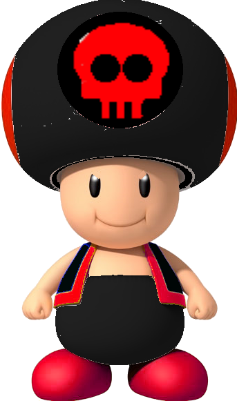 Evil Toad - - Blue Toad From Mario (343x581)