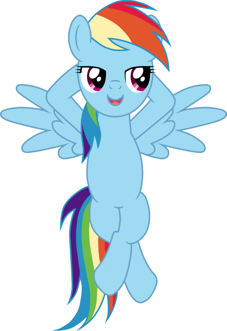 Rainbow Dash Resting By Lightningdashpeg - Cartoon (741x1079)