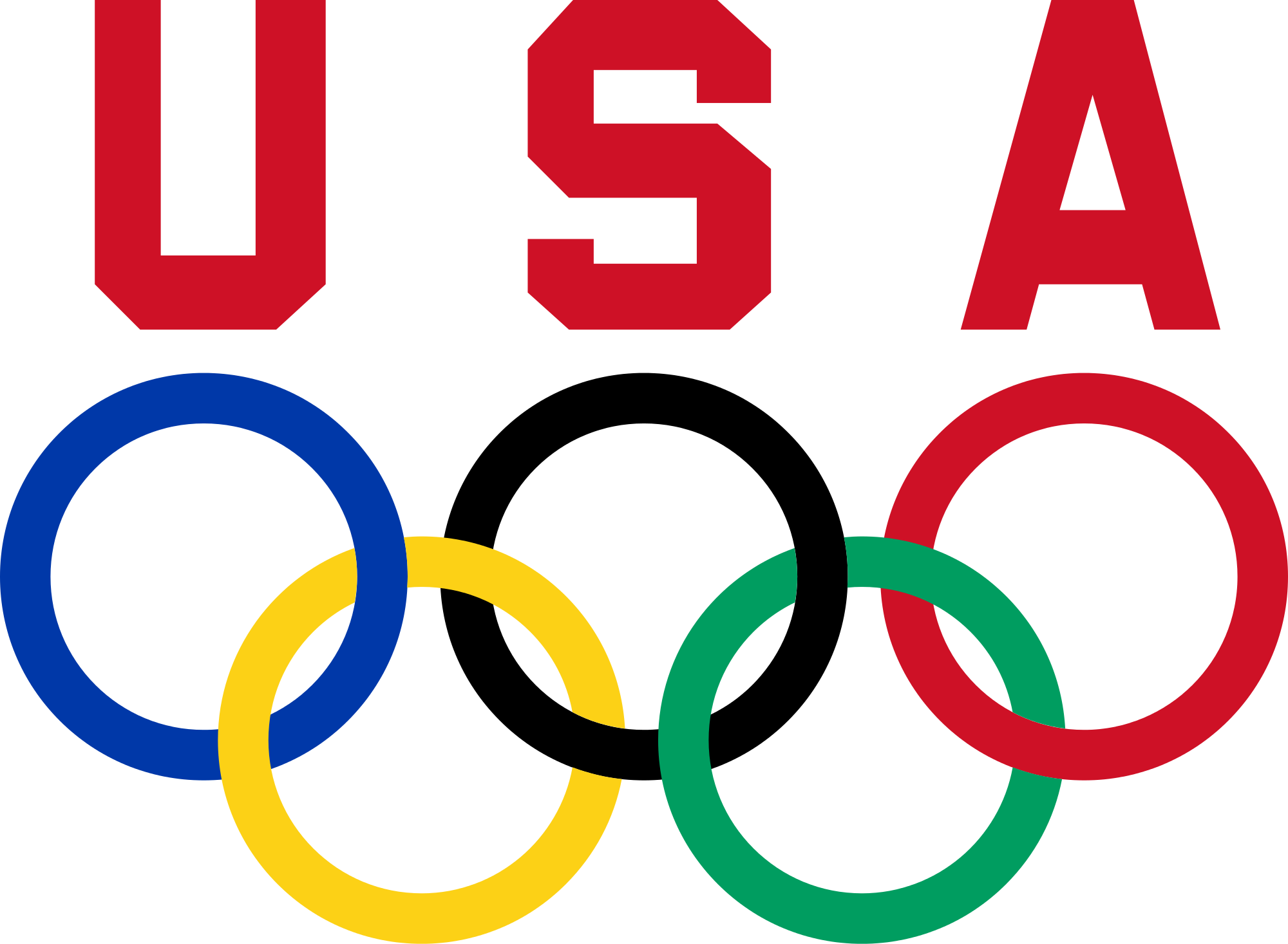 Open - American Flag With Olympic Rings (2000x1467)