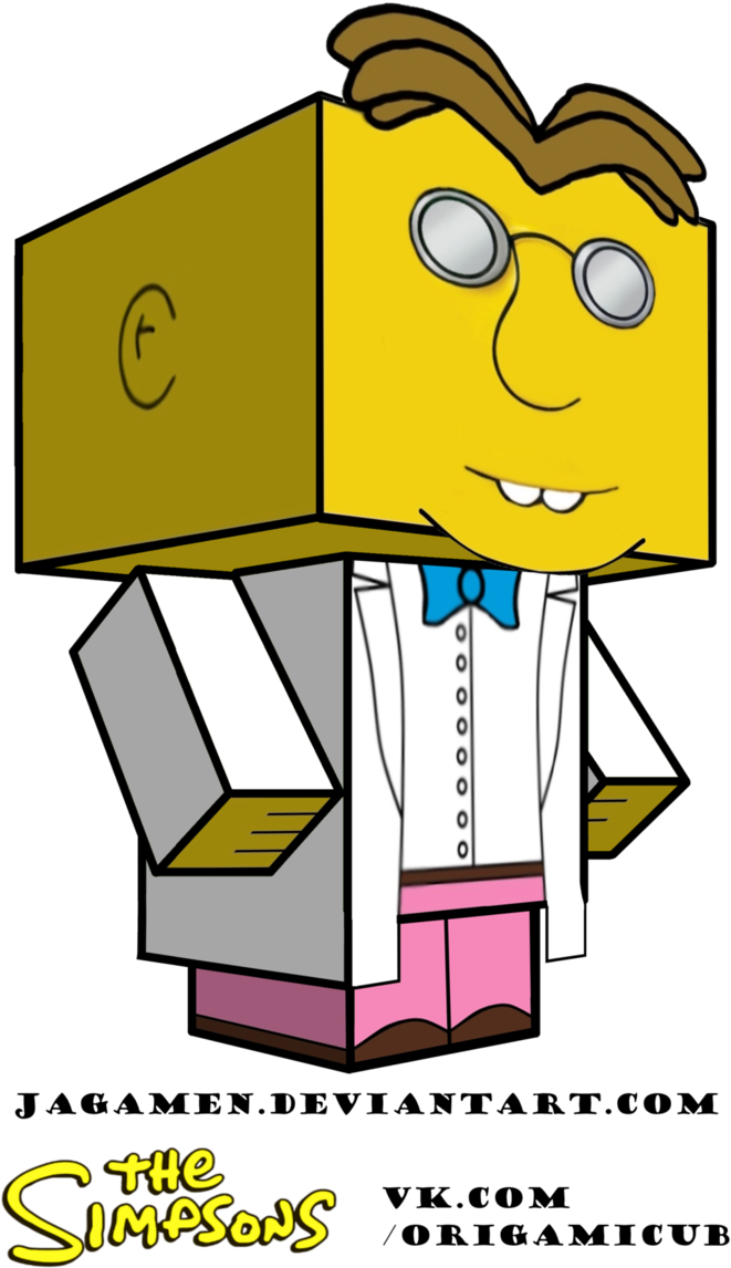 Jonathan Frink Cubeecraft 3d - Paper Toys (689x1159)