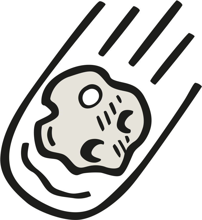 Falling Asteroid Icon - Astronomy (1024x1024)