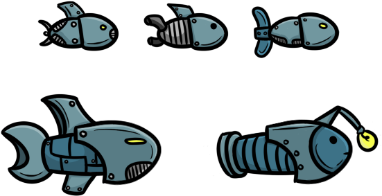 Image - Robot Fish Png (600x400)