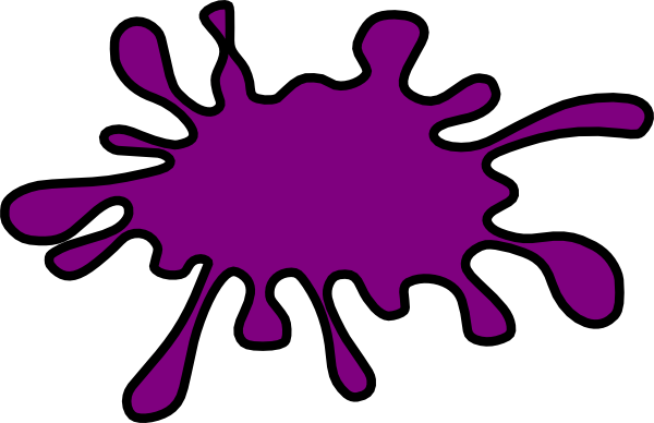 Purple Splat Clipart (600x388)