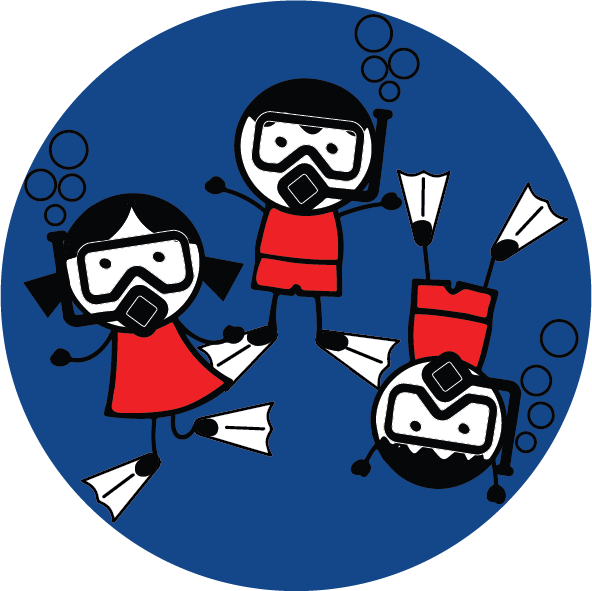Our Dive Team - Cartoon (592x591)