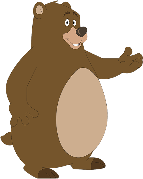 Peabody The Bear - Cartoon (500x621)