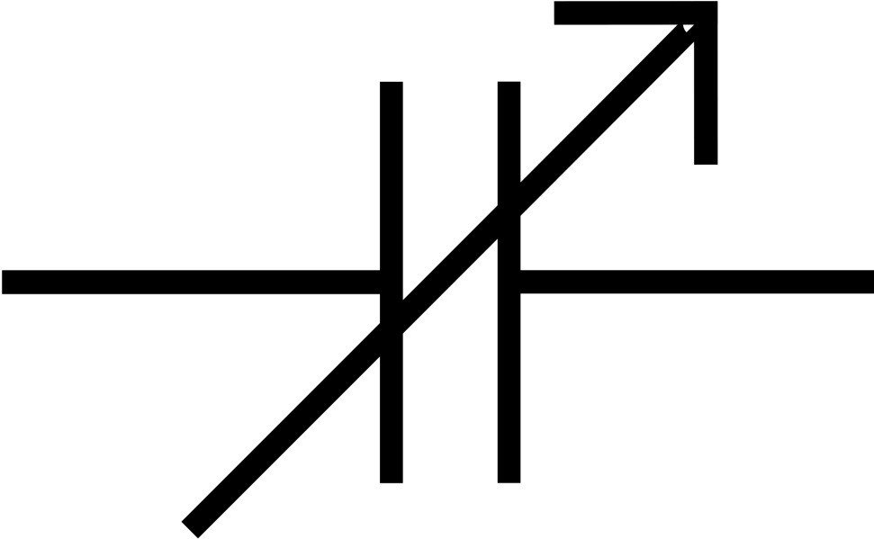 Astounding Electronic Schematic Symbols Capacitor Inductor - Variable Capacitor Symbol (1024x1024)
