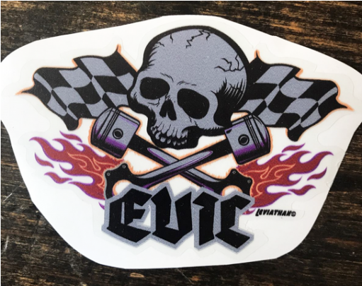 Evil- Sticker - Skull (510x684)