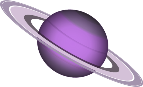 Planets Clipart Colored - Сатурн Пнг (600x364)