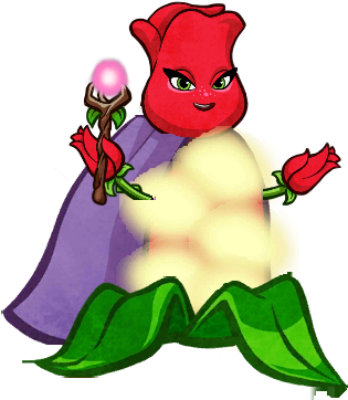 Rose Shadow - Cartoon (363x385)