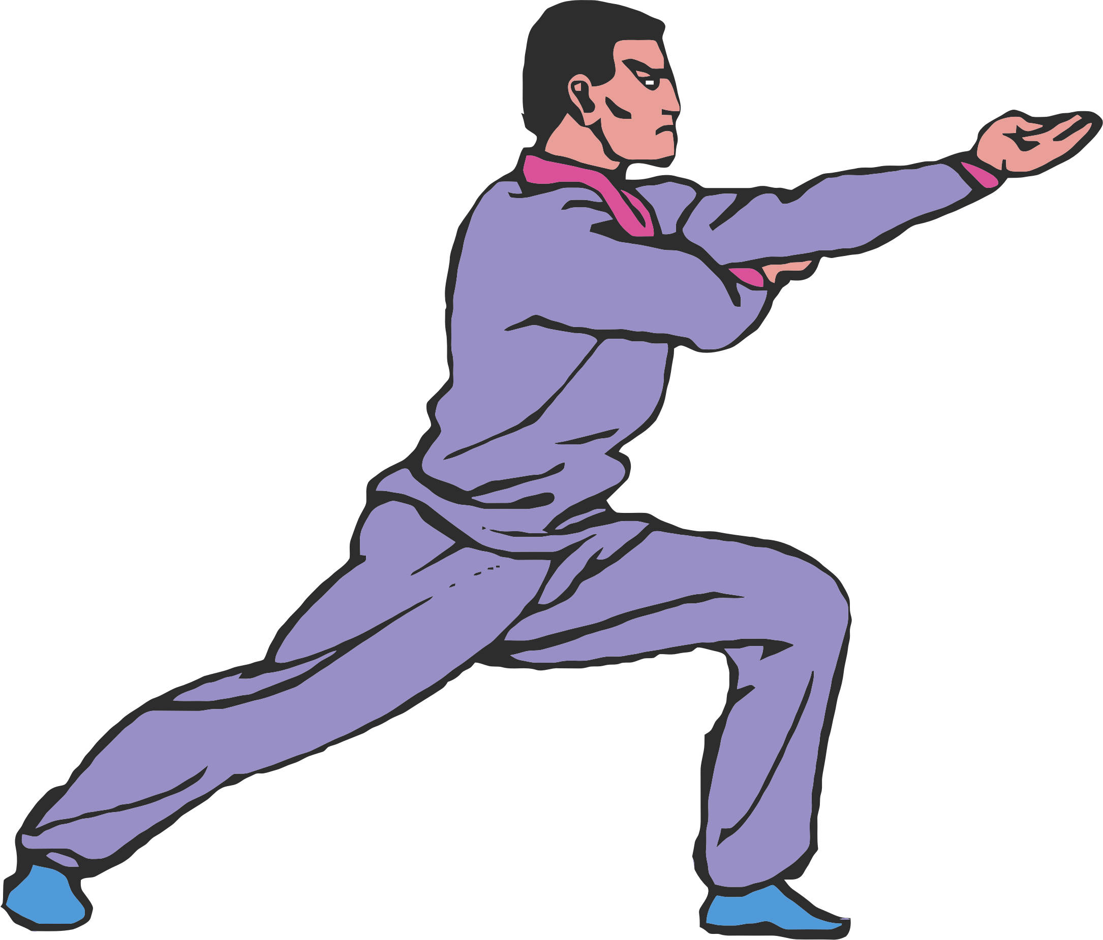 Clipart - Karate Man (2170x1851)