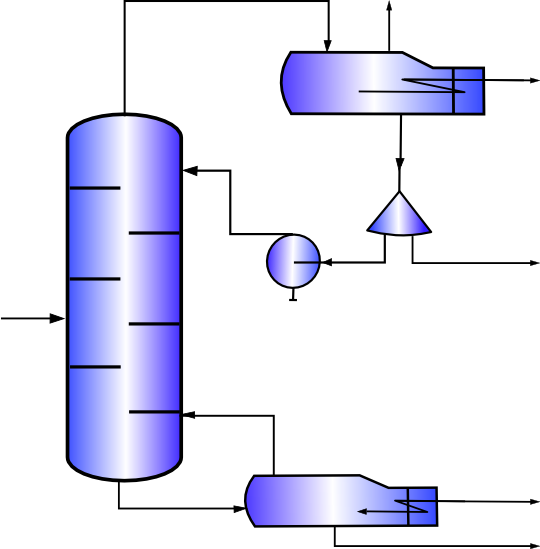 Distillation Kettle Cond Icon - Reboiler (540x549)
