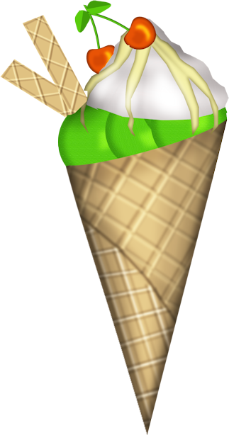 Cupcake & Bolos E Etc - Ice Cream Cone (323x614)