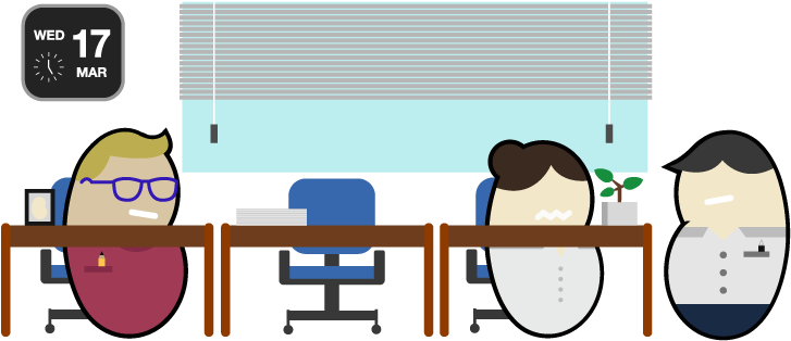 Absence Employee - Cartoon (800x400)