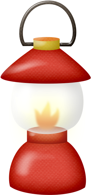 Camping - Red Camping Lantern Clipart (329x634)