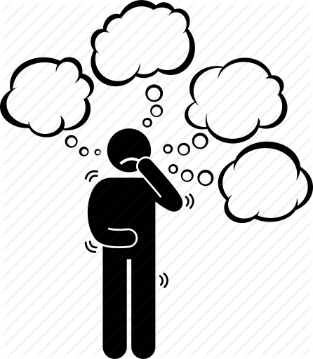 Thinking Person - Person Thinking Icon (446x512)