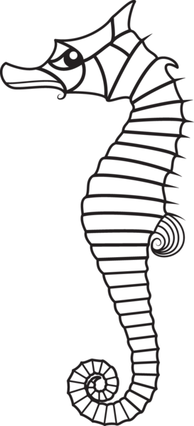 380ra - Seahorse - Vector Graphics (273x600)