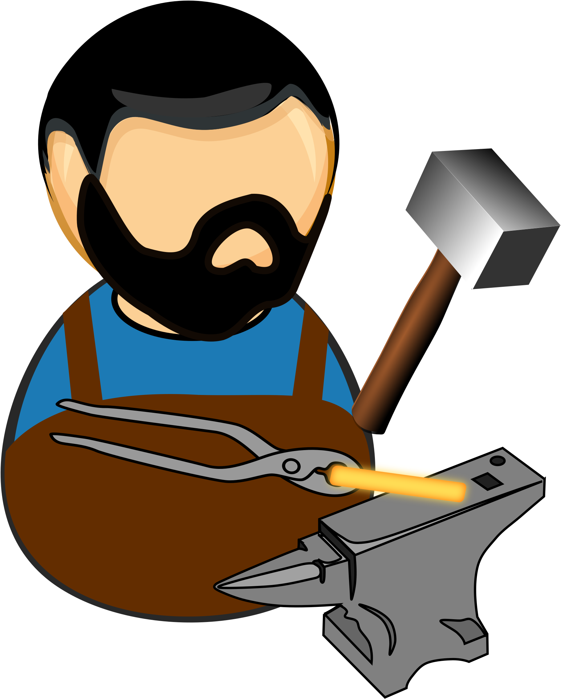 Big Image - Blacksmith Clipart (1952x2400)