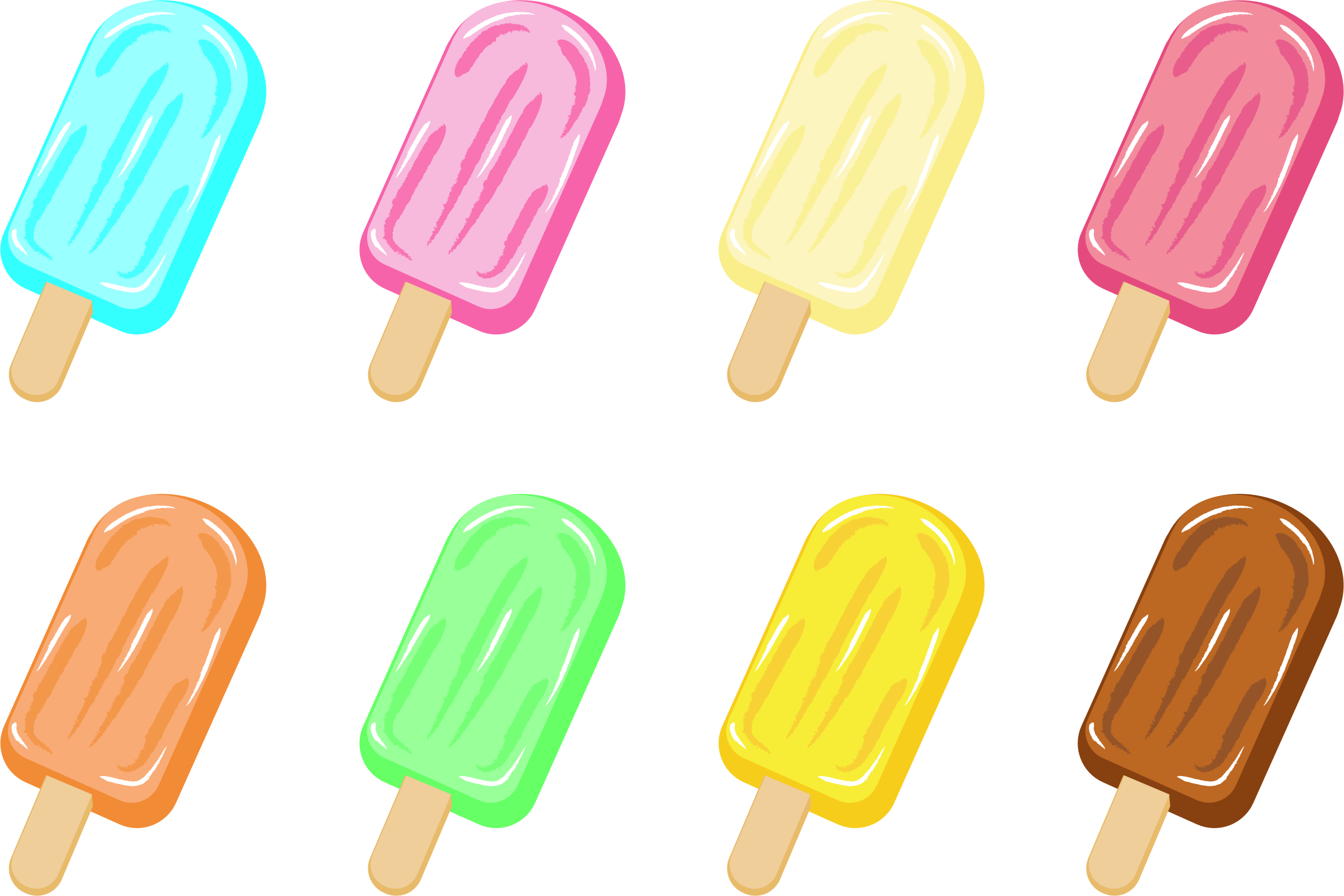 Big Image - Popsicle Clipart (2376x1584)
