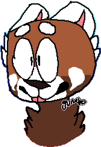 Red Panda Doodle - Cartoon (800x1000)