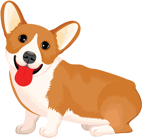 A Really Nice Frond End Development Framework - Dog Vector (500x487)