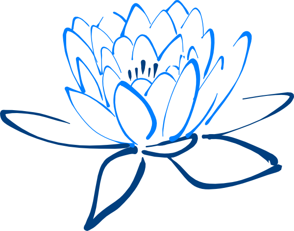 Blue Lotus Flower Vector (600x472)