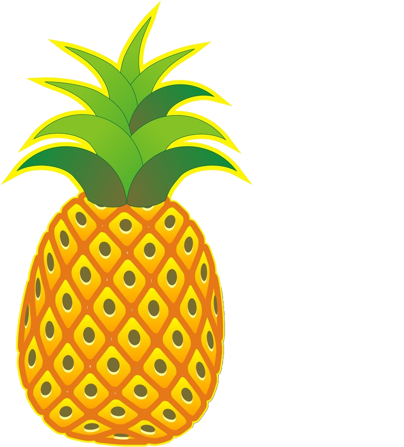 Pineapple - Cartoon Pineapple - Pineapple Cartoon (952x1024)