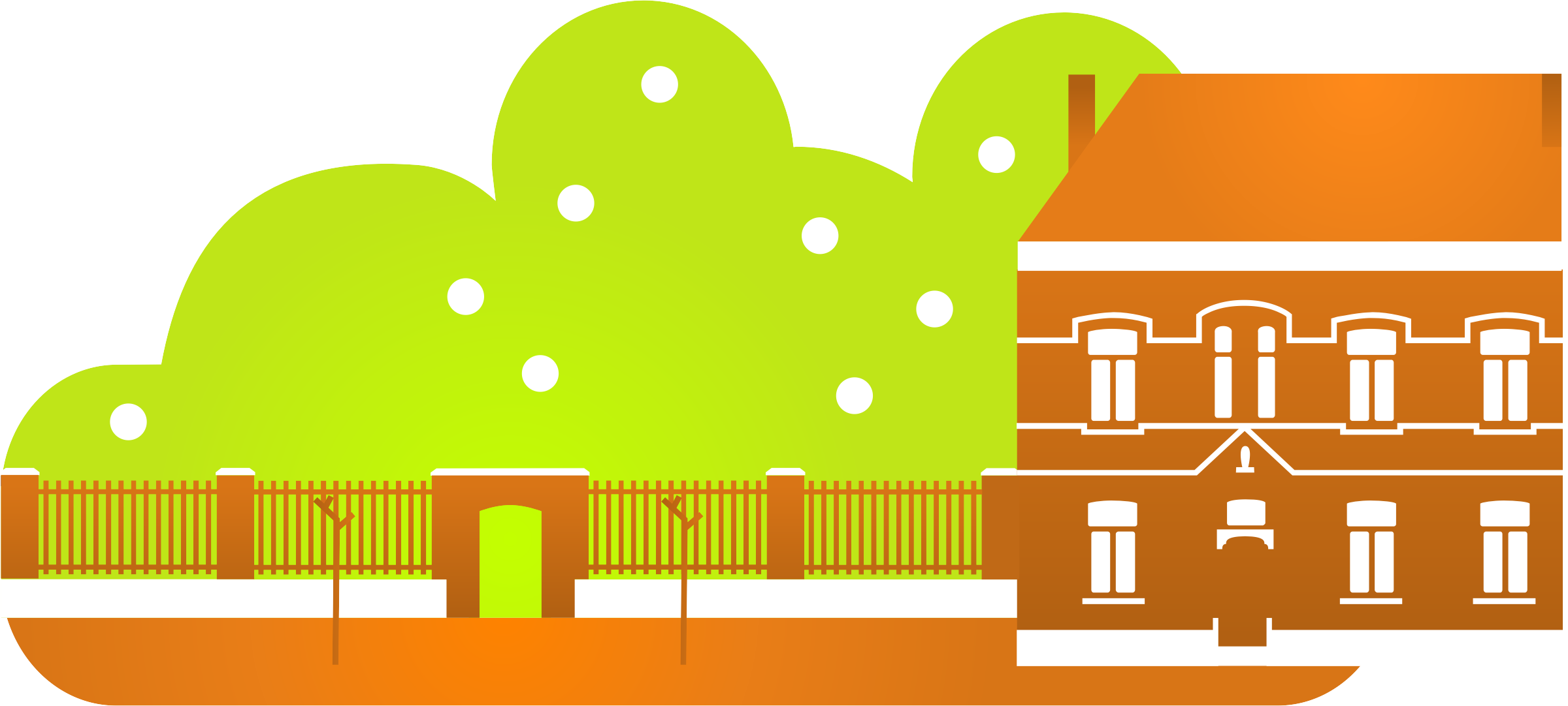 Gate - Clip Art (2400x1082)