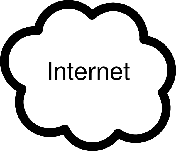Visio Cloud Shape Download - Internet Cloud Clipart (600x514)