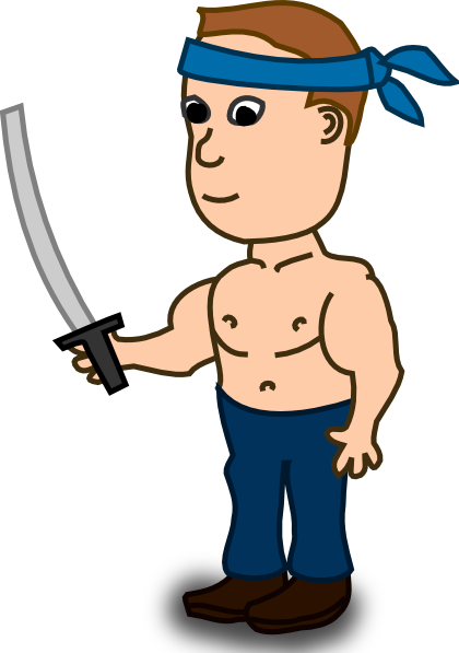 Free Vector Comic Characters Fake Ninja Clip Art - Comic Characters (420x597)
