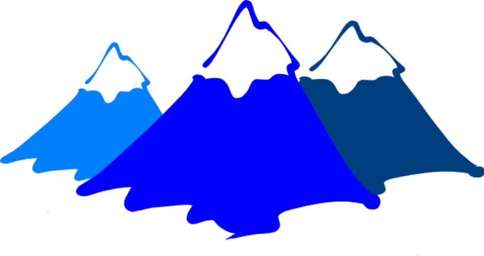 High - Clipart - Mountains Clipart Black And White (958x508)
