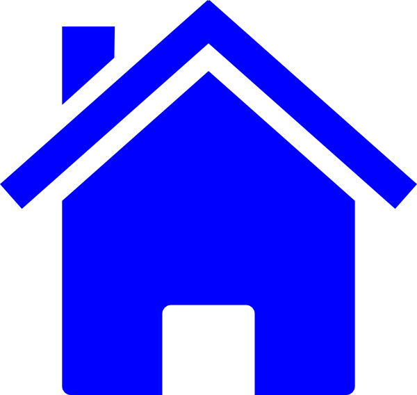 Blue House Clip Art (600x568)