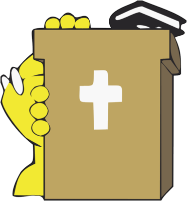 Pulpit Christian Fish - Cross (373x400)