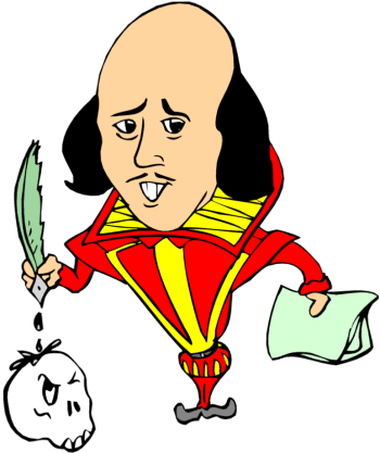 Shakespeare Clipart (350x417)