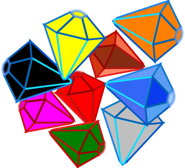Gems Clipart (600x545)