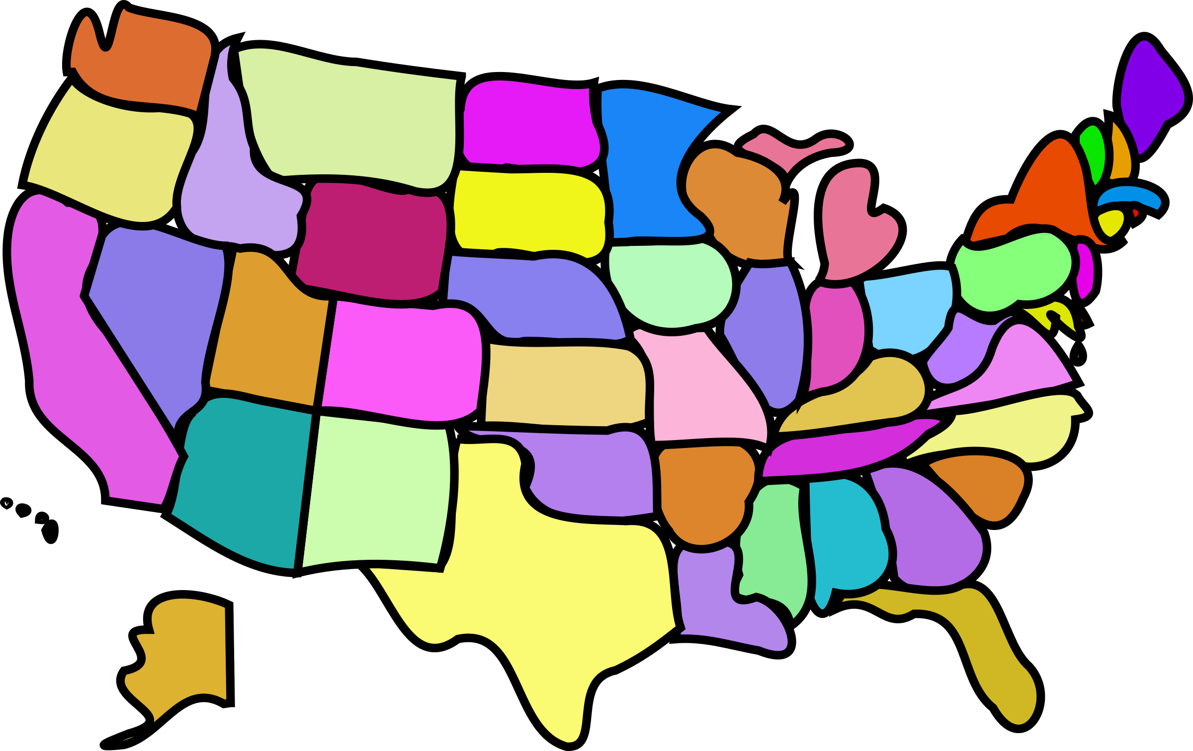 Big Image - Cartoon Us Map (2400x1512)