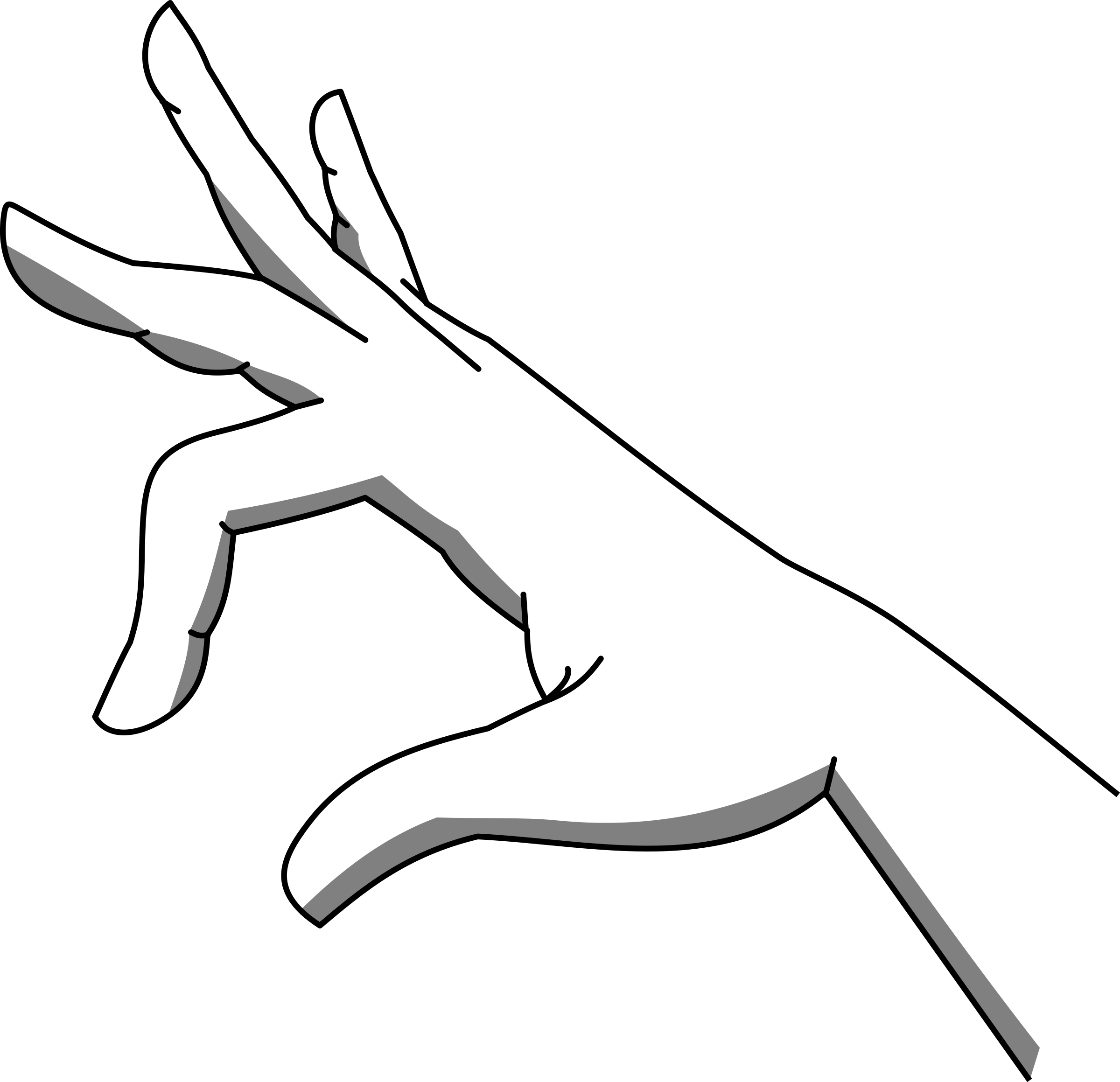 Hand - Clip Art (2400x2319)
